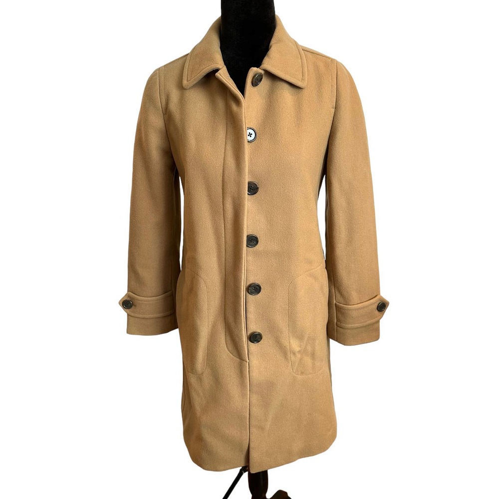 J. Crew Women's Petite Wool Car Coat Camel Sz. PXS